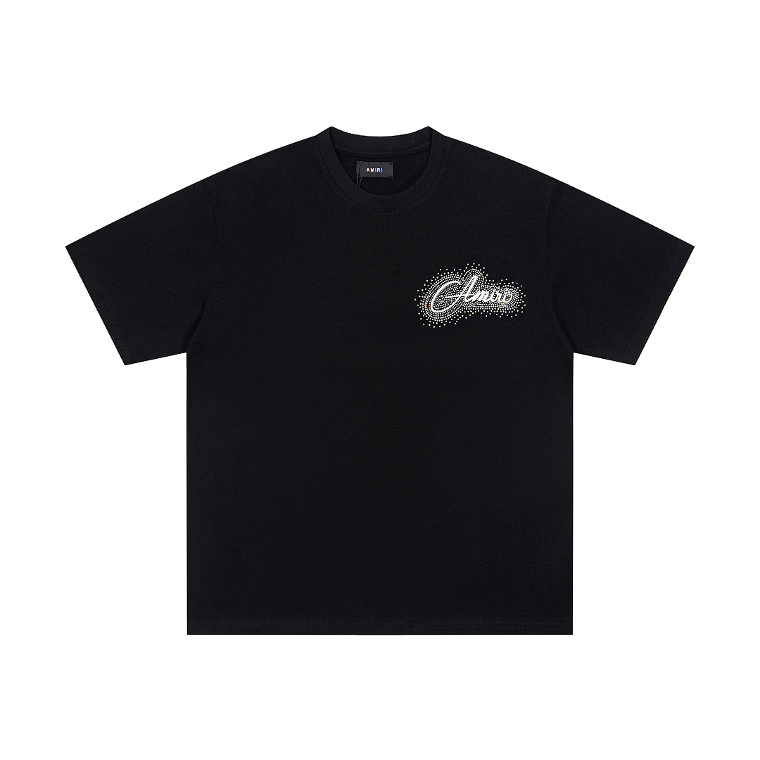 AMIRI 118 Wide Version Model Short Sleeve T Black White S M L XL 9947# - Image 3