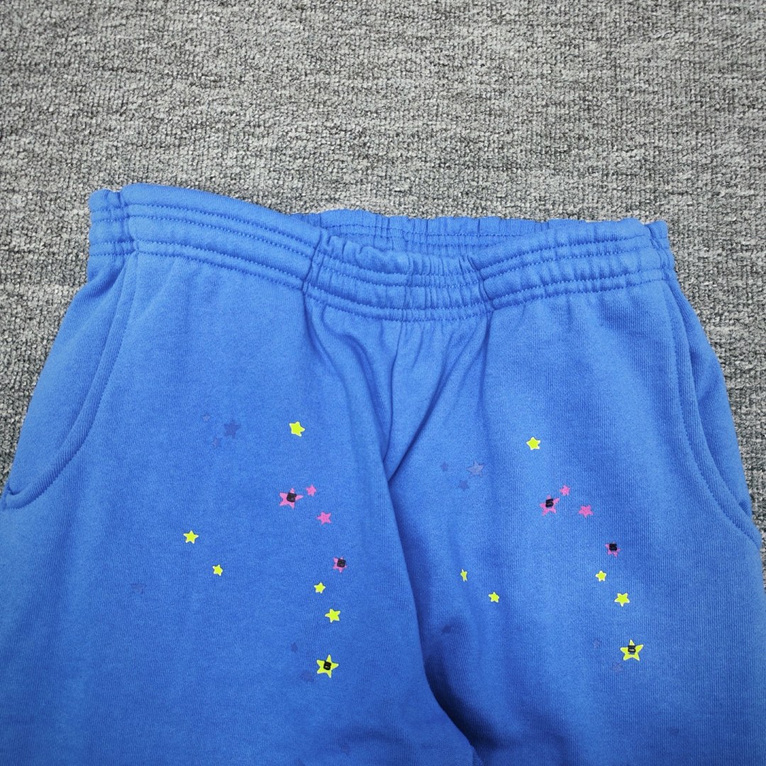Sp5der FW23 SWEATS Mens Womens Long Blue : S-XXL - Image 12