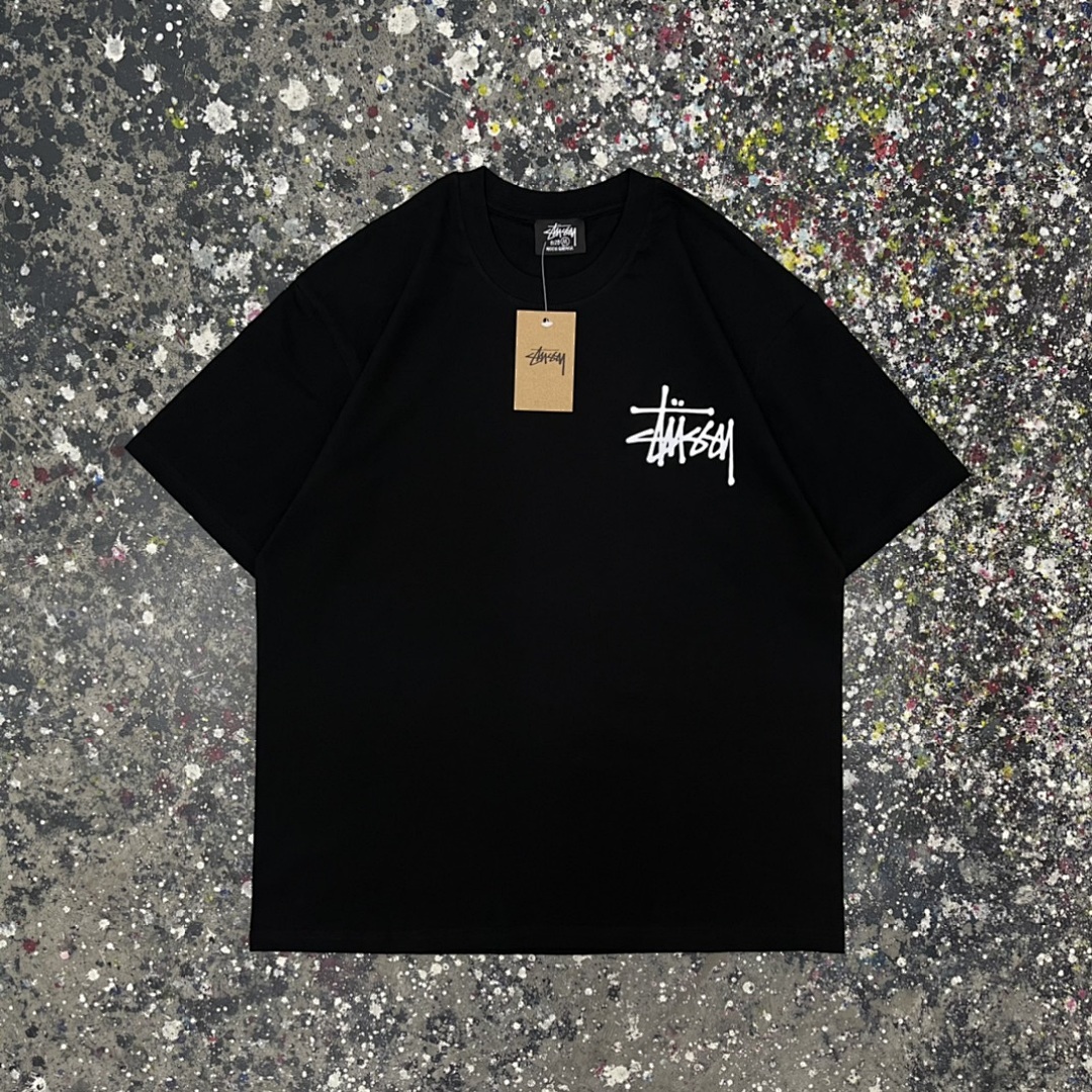 Stussy 108 Stu Light Reflection Print Short Sleeve T : Black Yellow Red Pink Blue Apricot Green Grey Khaki White S Ｍ L XL - Image 3