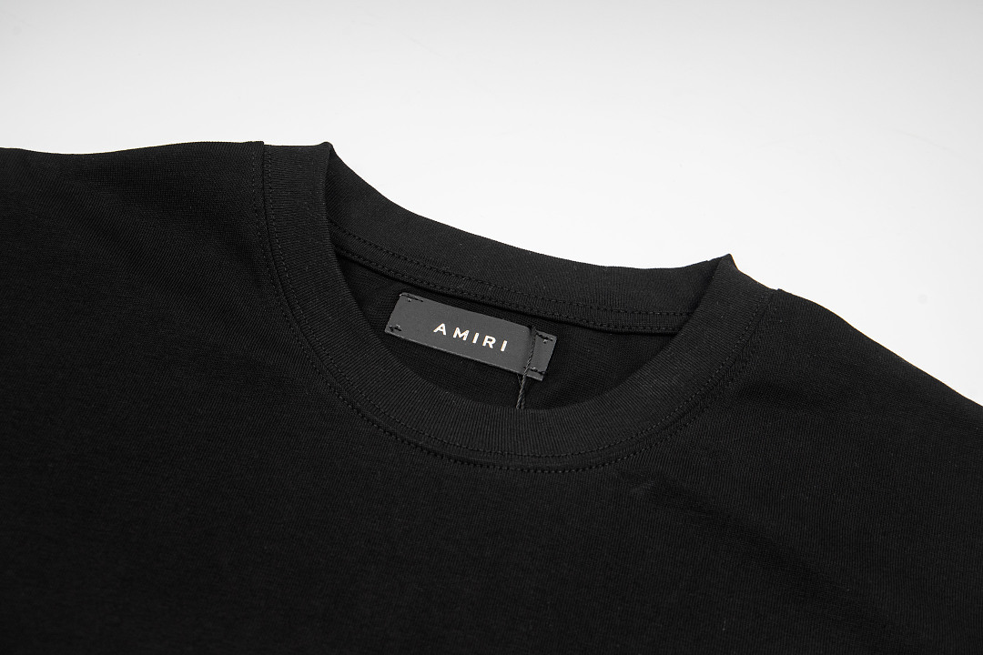 AMIRI 118 Wide Version Model Short Sleeve T Black White S M L XL 9948# - Image 5