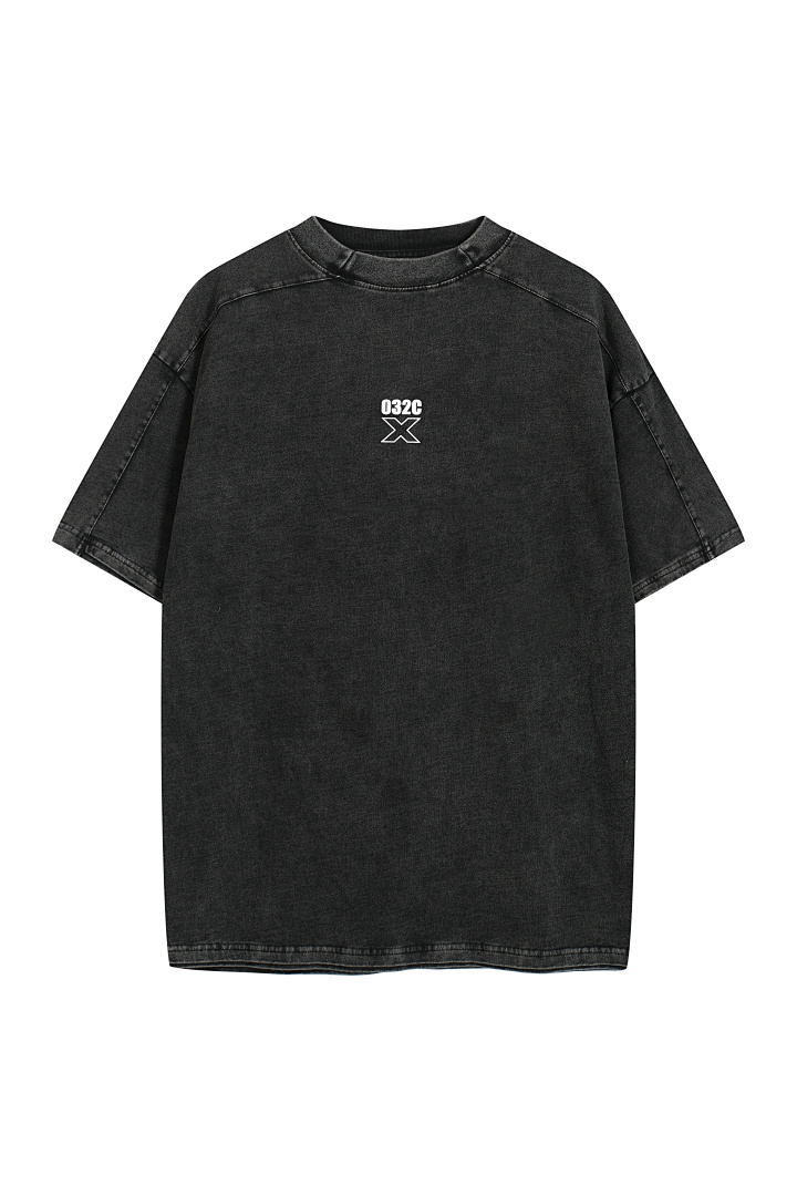 Unbranded 128 032C "X" LAYERED T-SHIRT Version Model Print Short Sleeve T Black S-XL 8030# - Image 3