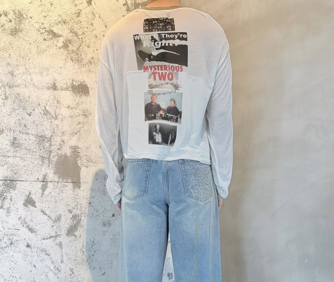 Off-White 148 Paly Hollywood Heavens Gate Ringer Long-Sleeve Tee FEZ Long Sleeve T : Off White S M L - Image 15