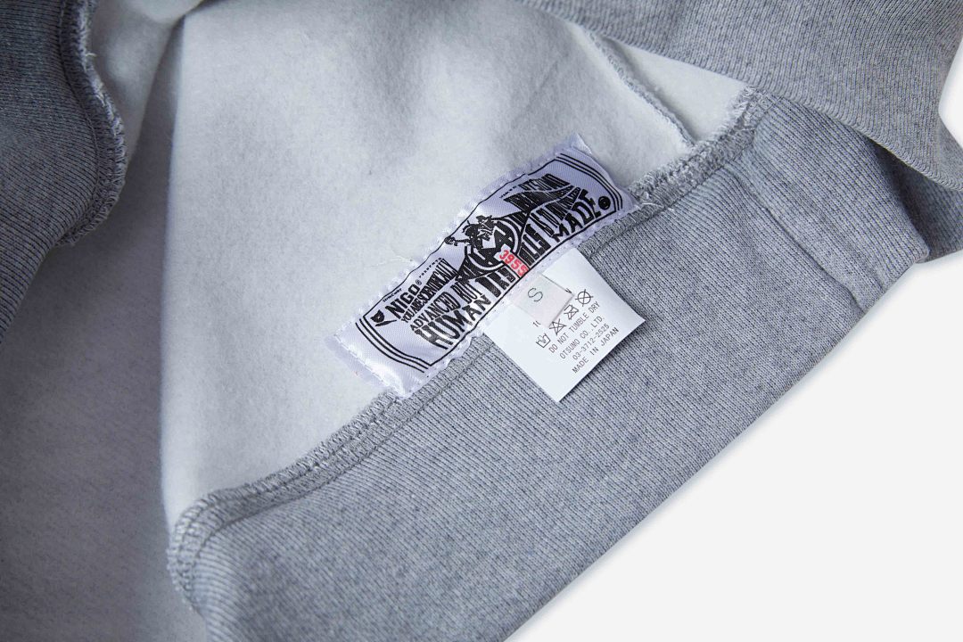 Human Made 218 HUMAN MADE HEART SWEAT HOODIE Logo Print Wide : Black White Light Grey S M L - Image 14