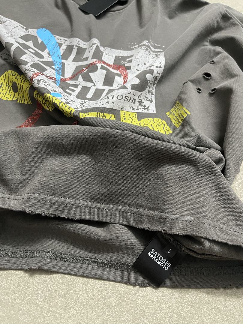 Unbranded 138 Satoshi Nakamoto“Everywhere & Nowhere” Washed Grey Print T S M L - Image 11