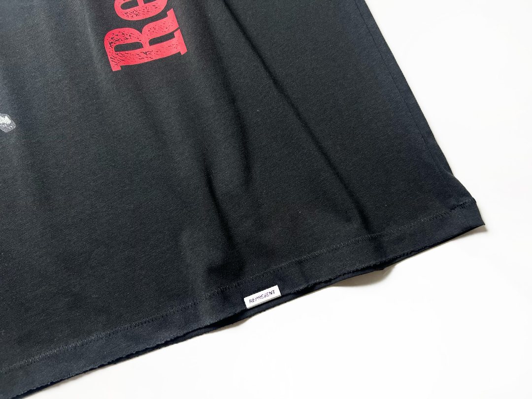 Represent 138 REPRESENT New High Mens Womens Top Wide Short Sleeve : S M L XL Cream Apricot - Image 6