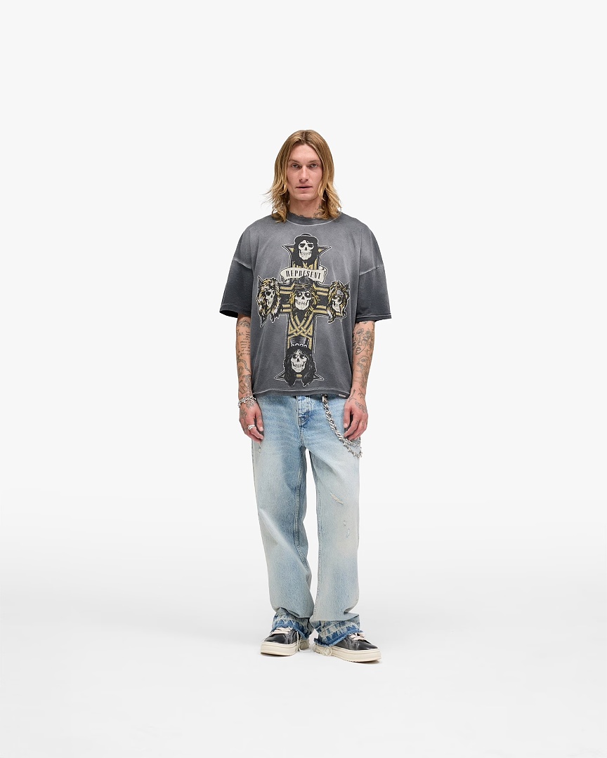 Represent 138 REPRESENT New High Mens Womens Top Wide Short Sleeve : S M L XL Water (White) - Image 25