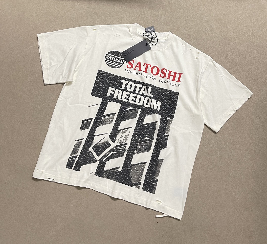 Unbranded 138 Satoshi Nakamoto「Total Freedom」 T : Apricot S M L - Image 5