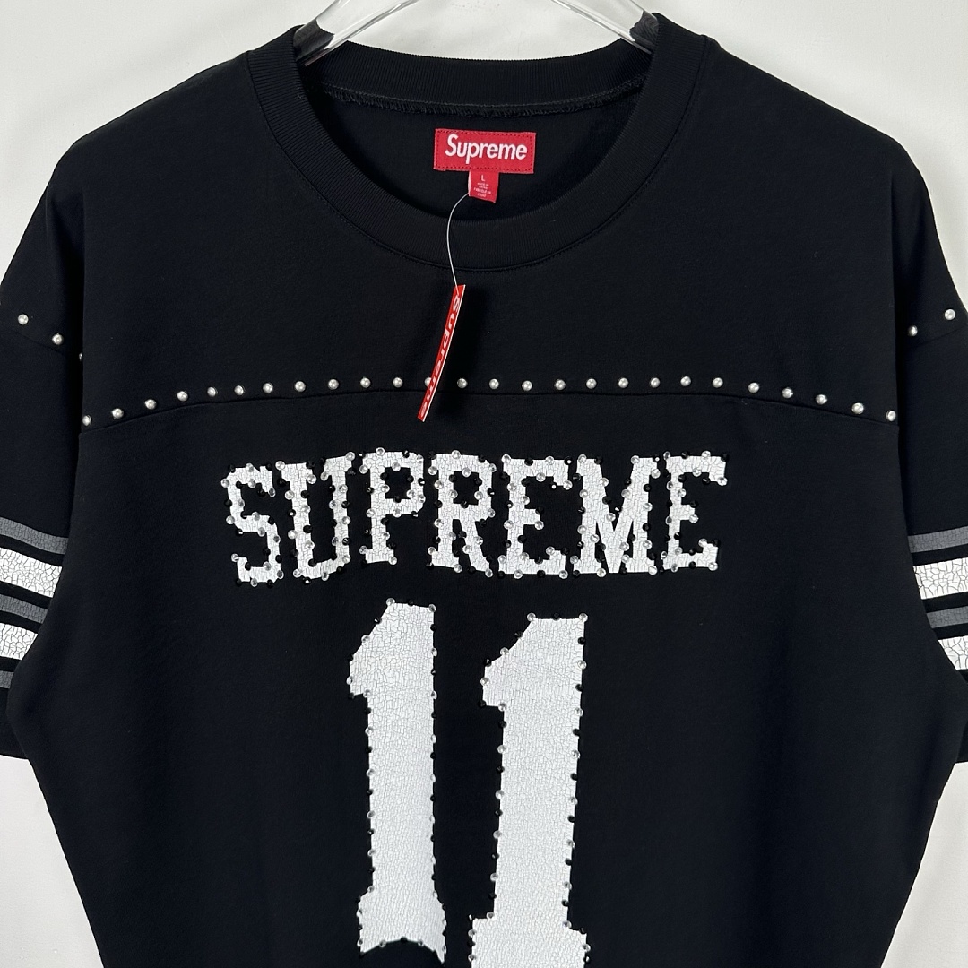 Supreme 238 SS26 STUDDED FOOTBALL TOP 11 No Diamond T Black Blue Apricot - Image 12