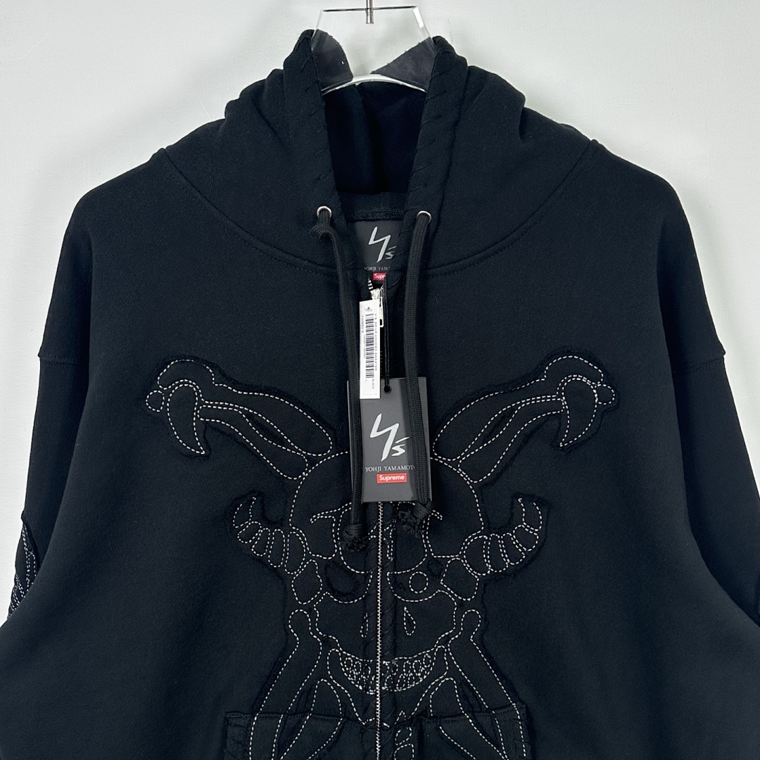 Supreme 498 YS Y'S BY YOHJI YAMAMOTO/ Mountain Collab ZIP UP HOODED / Black Light Apricot S - Image 7