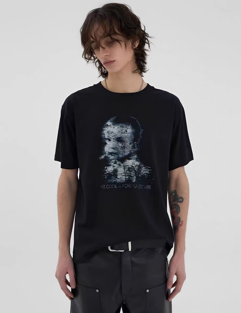 Unbranded 128 FA Print Short Sleeve T Black S-L 8315# - Image 16