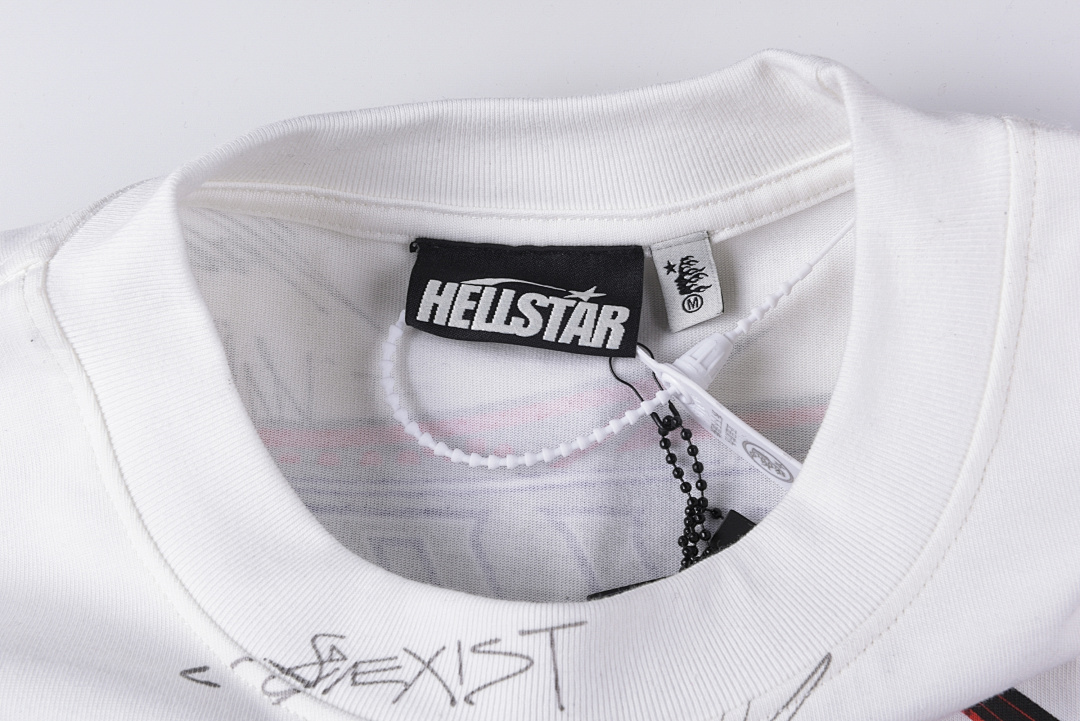 Hellstar 148 Hellstar Studios Wind Print Short T White S-XL - Image 8