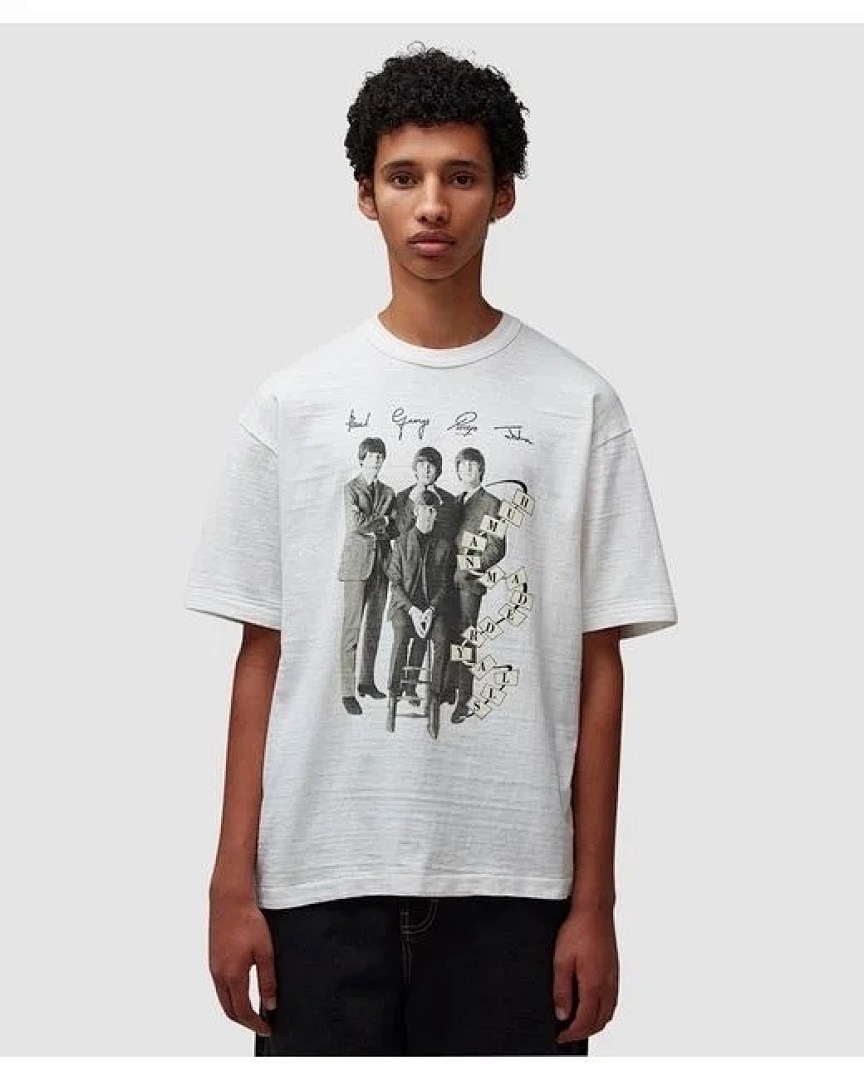 Human Made 118 Human Made Beatles T-Shirt Top Star Print Cotton Short Sleeve T : White S M L - Image 4