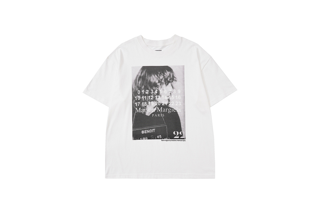 On Running 108 New Vogue × MM6 Maison Margiela Patch LOGO Print Short Sleeve Black White 1 2 3 3900# - Image 12