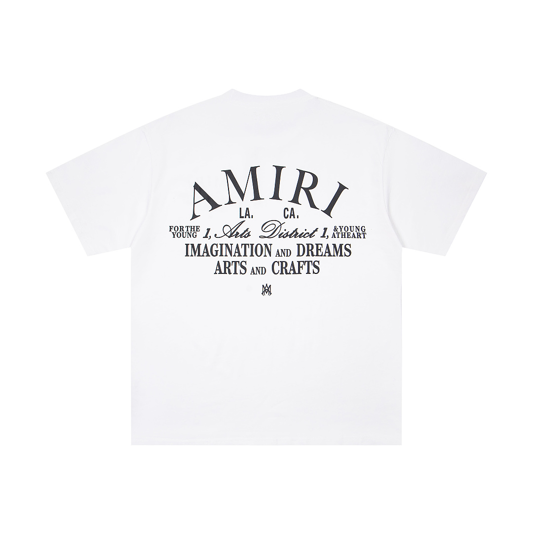 AMIRI 118 Logo 26Ss Print Short Sleeve T Black White S M L XL 9946# - Image 14