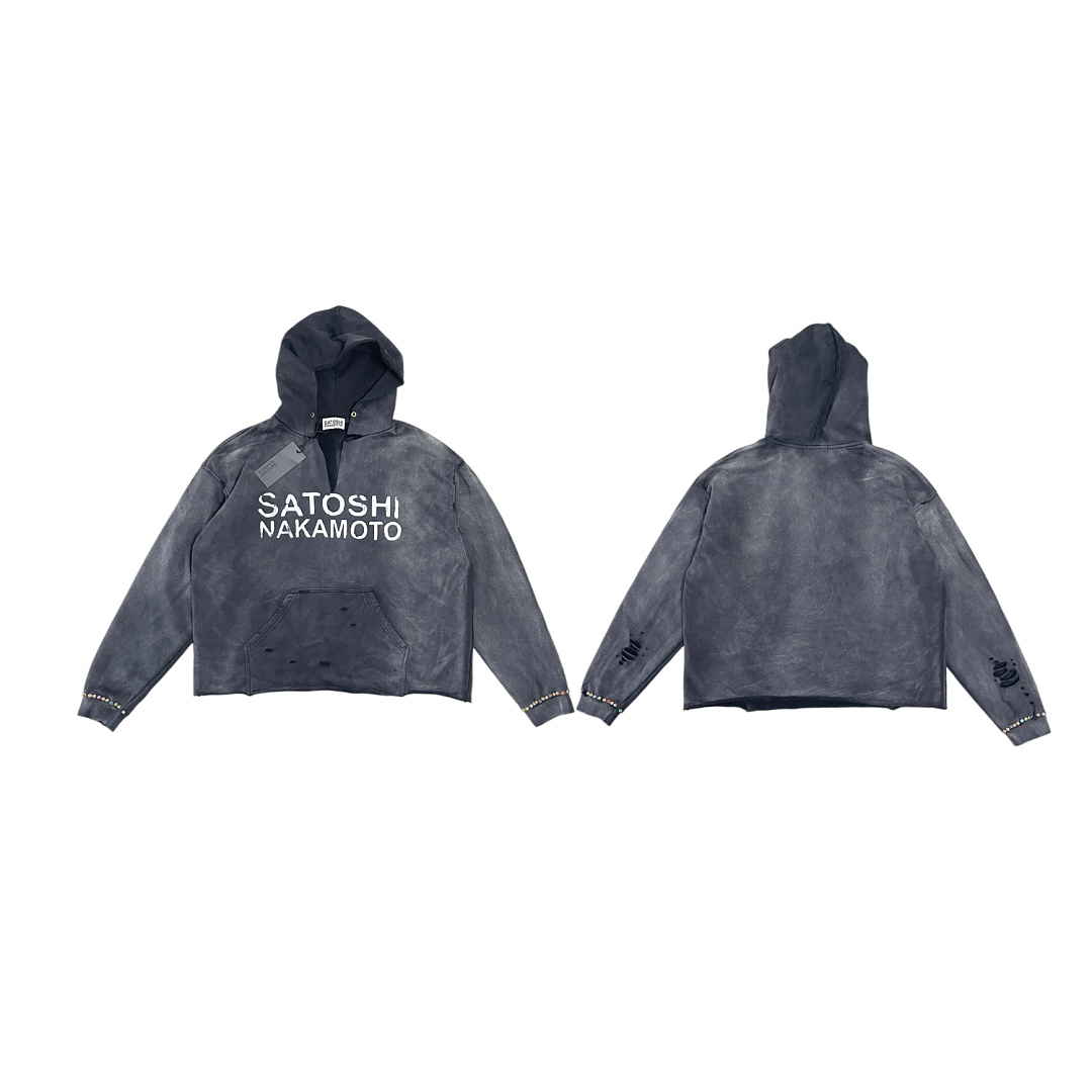 Unbranded 258 SatoshiNakamoto Destructo : Purple Green Washed Black S M L - Image 3