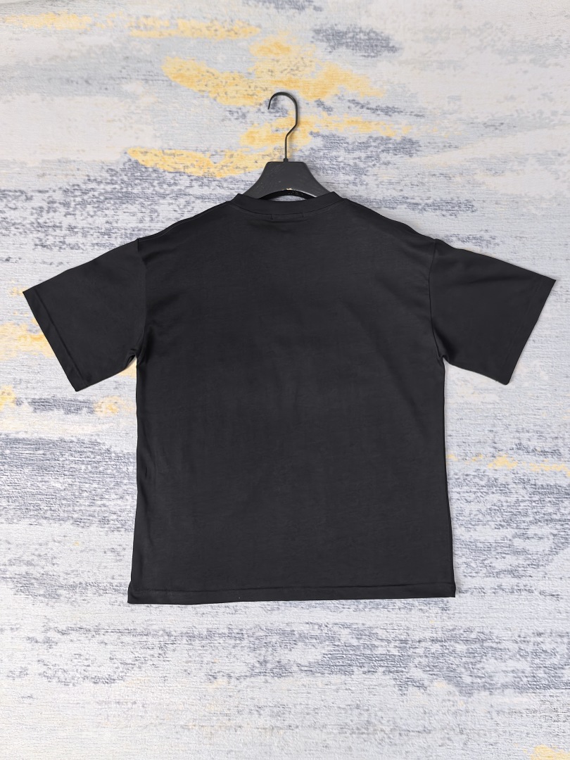 AMIRI 118 26Ss New Fleece Embroidered Short Sleeve T Black White S M L XL 9929# - Image 24