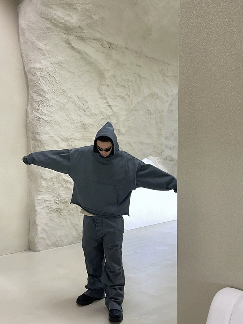 Unbranded 268 Greg Double Version Model Top Fleece Grey S-XL 3017# - Image 19