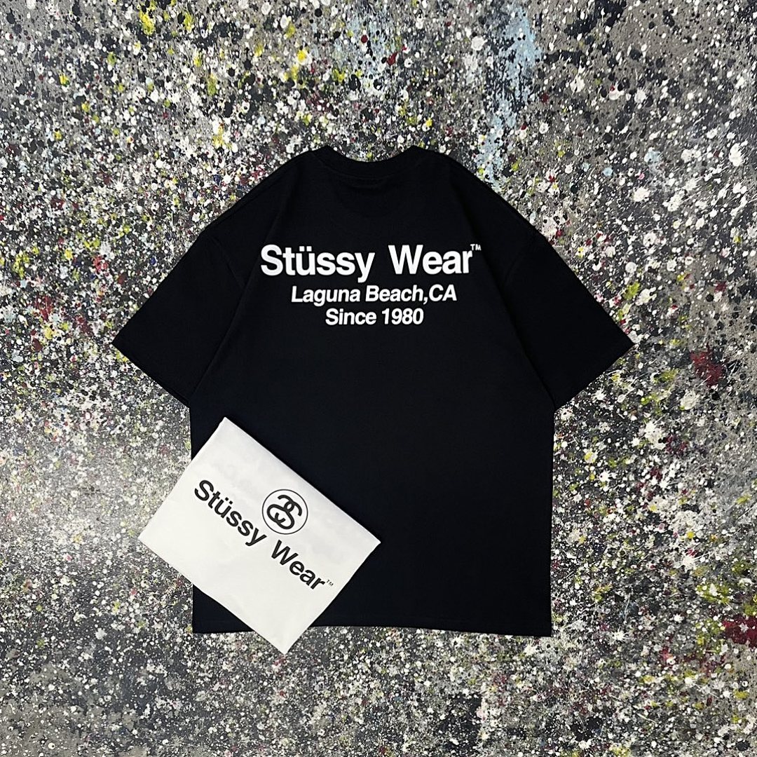 Stussy 108 Stu Short Sleeve T : Black White S M L XL XXL