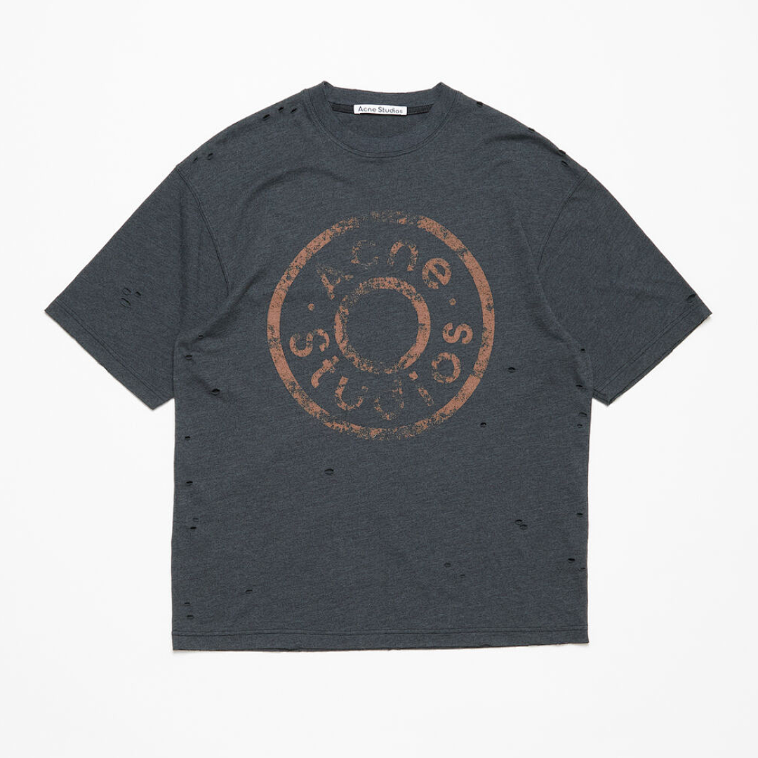 Acne Studios 128 AC Buckle LOGO Print Short Sleeve Grey Color Pink Floral Blue Black S-XL 8041# - Image 3
