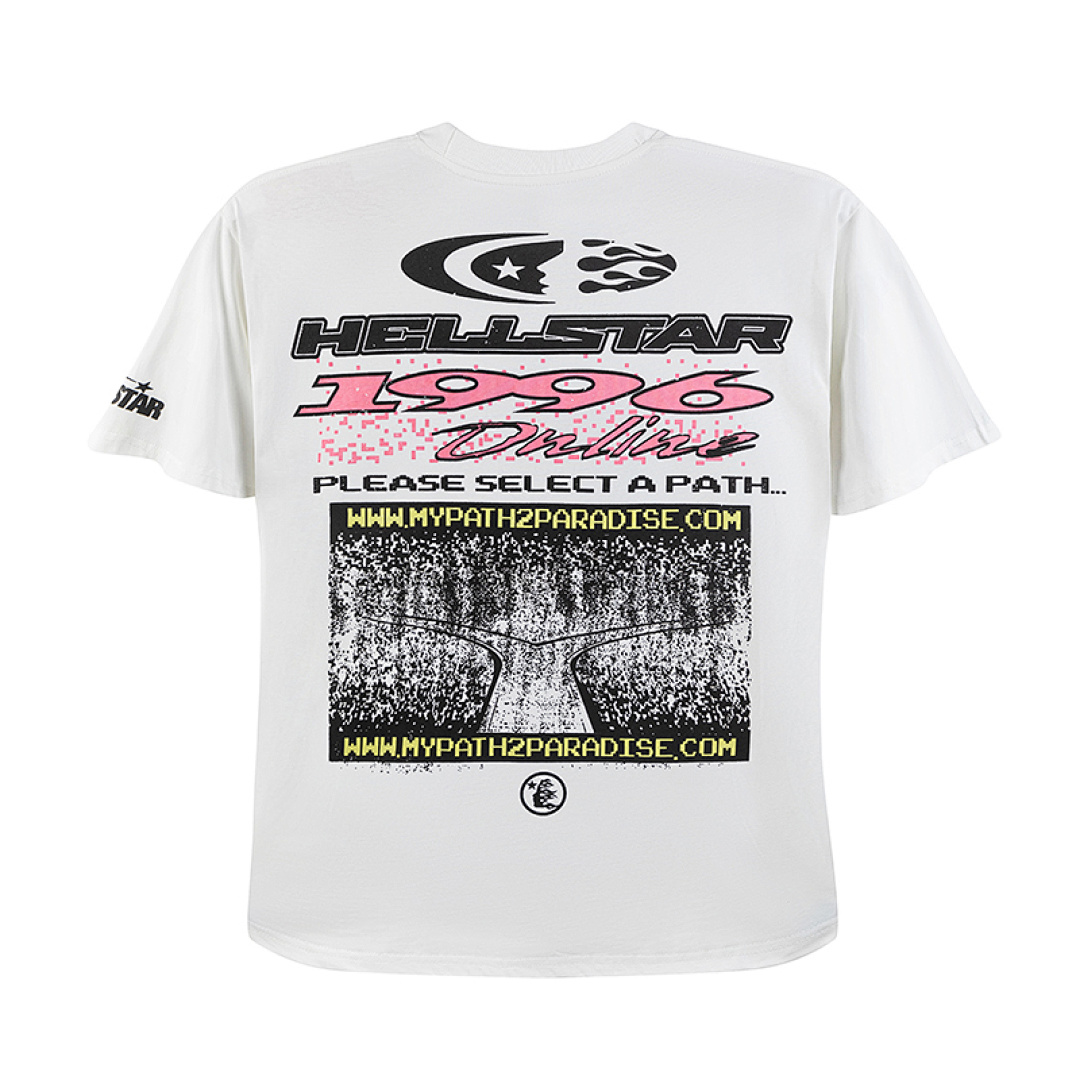 Off-White 128 Hellstar Sport Logo T-Shirt Wind Print Mens Womens Short Sleeve T Off White S-M-L-XL - Image 3