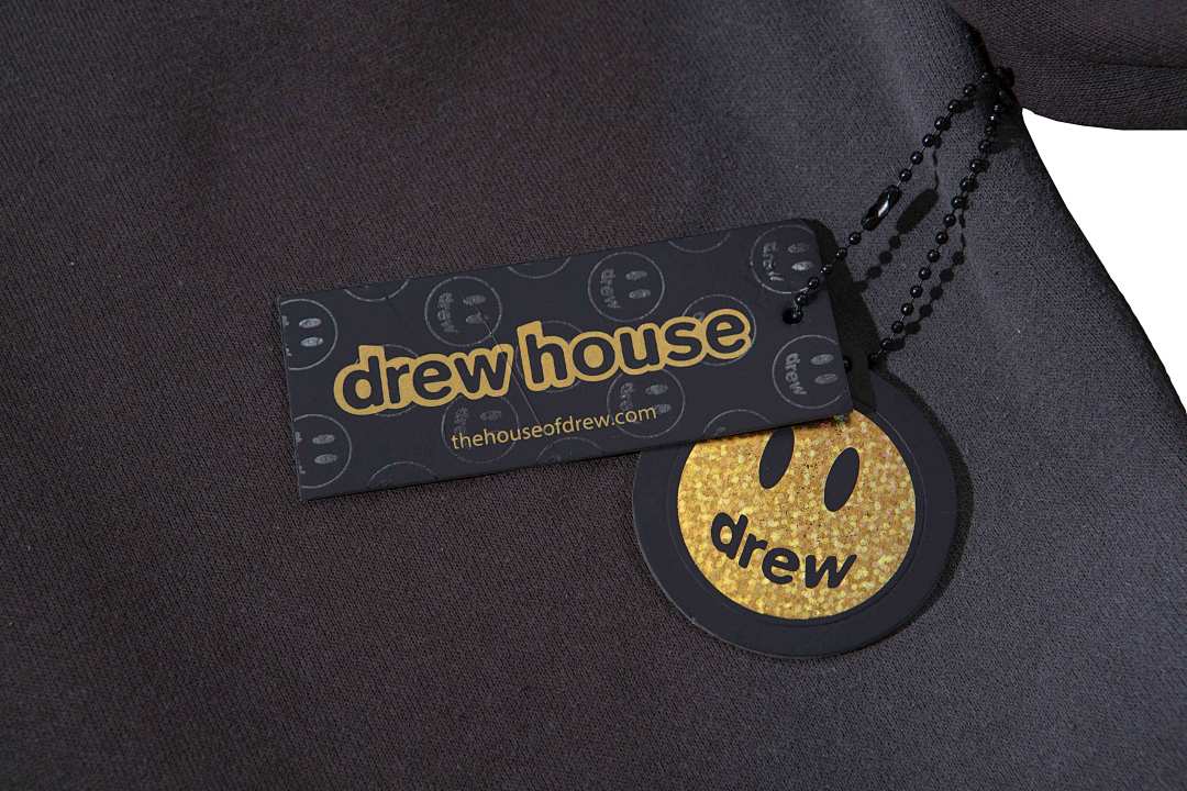 Drew House 238 DREW HOUSE MASCOT HOODIE Khaki Vintage Print Velvet Metallic Grey S M L - Image 10