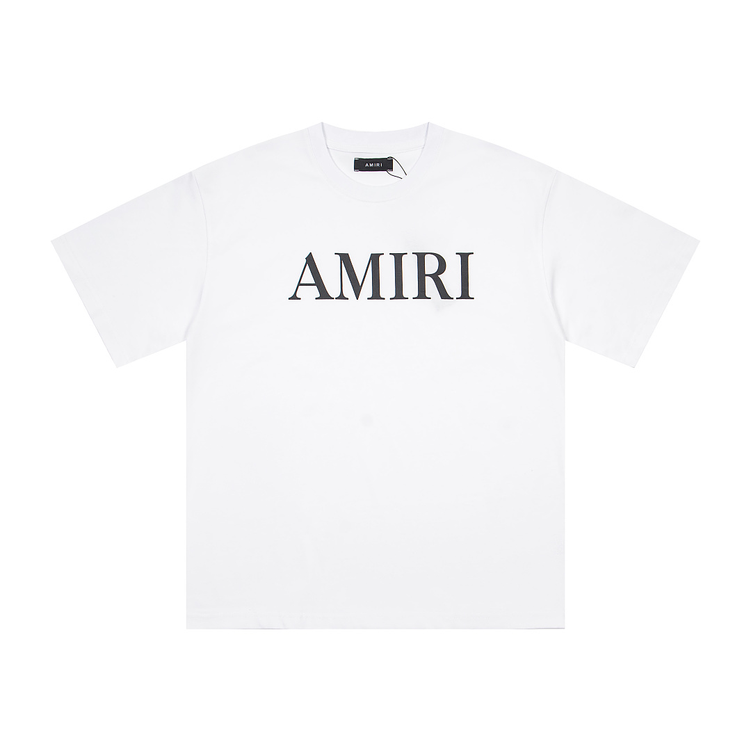 AMIRI 118 26Ss New Logo Print Short Sleeve T Black White S M L XL 9924# - Image 13