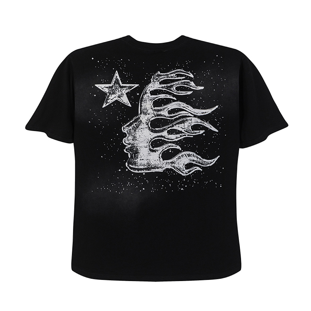 Hellstar 138 Hellstar Brain Print High Collar Solid Cotton Short Sleeve T Water Black S-M-L-XL - Image 3