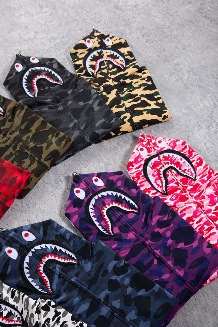 Bape 438 : Green Camo Red Yellow Purple Pink Blue Grey White Black S-XL - Image 58