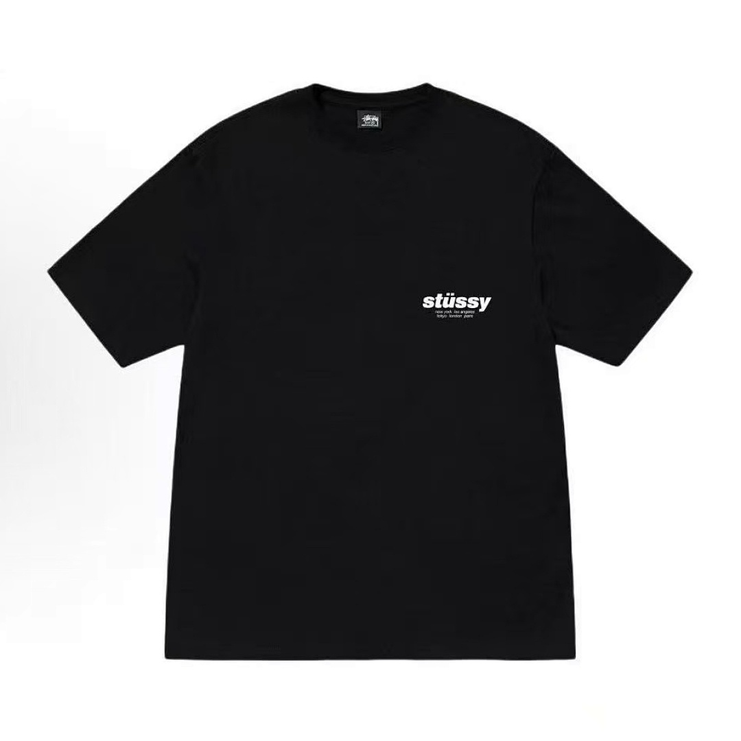 Stussy 108 STU SS25 ROLLERS HOODIE Print Collar Short Sleeve T : White Black S M L - Image 3