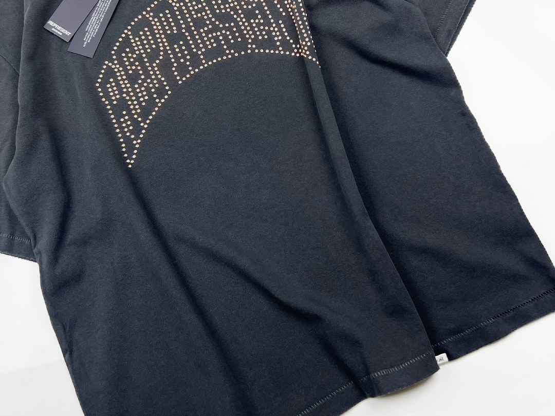 Represent 158 REPRESENT New High Mens Womens Top Wide Short Sleeve : S M L XL Water (Black) - Image 7