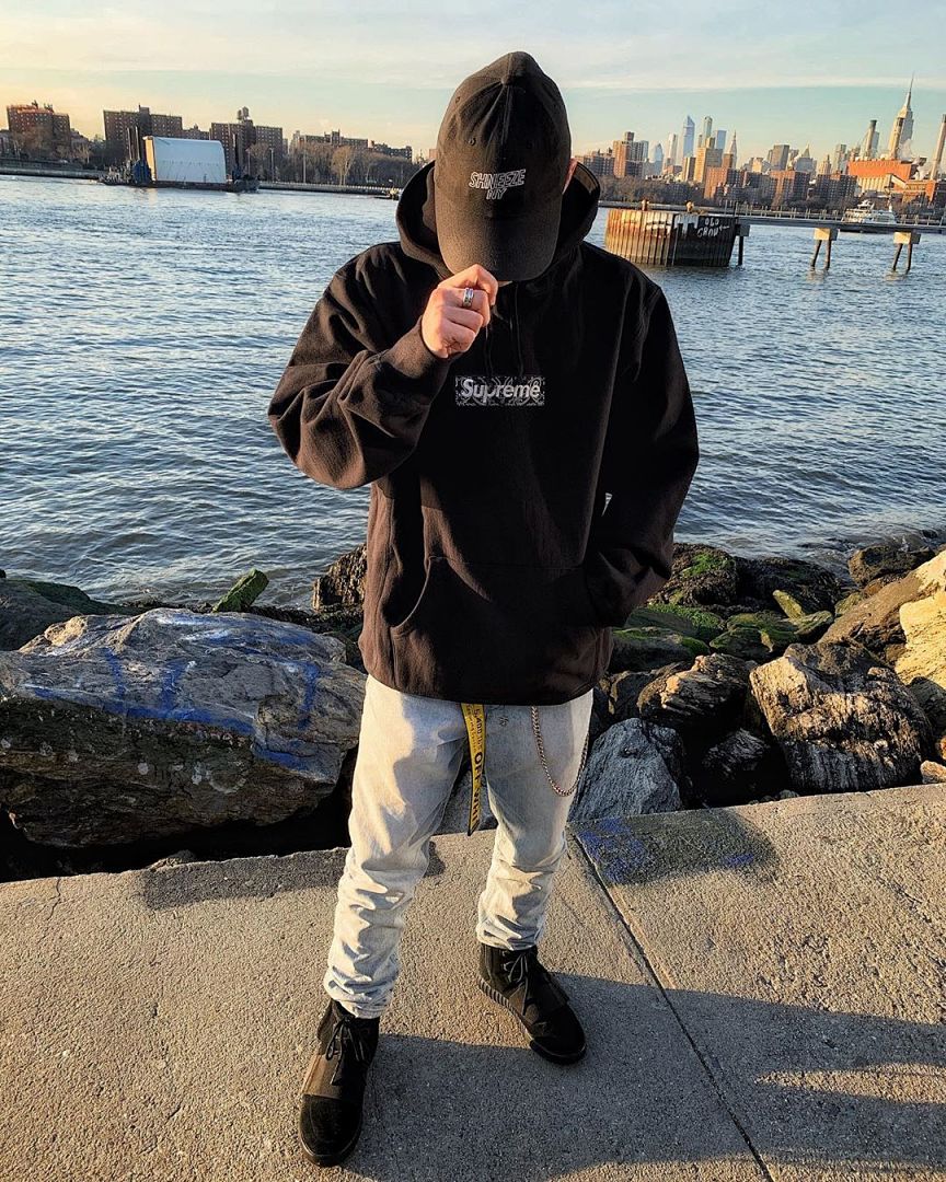 Supreme 248 Fruit Floral Embroidered Label SUP Bandana Box Logo Hooded Sweatshirt BOXLOGO Velvet Black Grey Red Pink Sky Blue S-XL S303# - Image 82