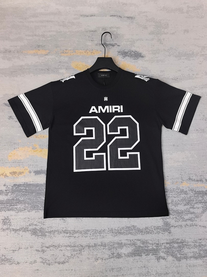 AMIRI 118 Wide Version Model Short Sleeve T Logo 22 Limited Exclusive Print High Wind Black White S M L XL 9909# - Image 29