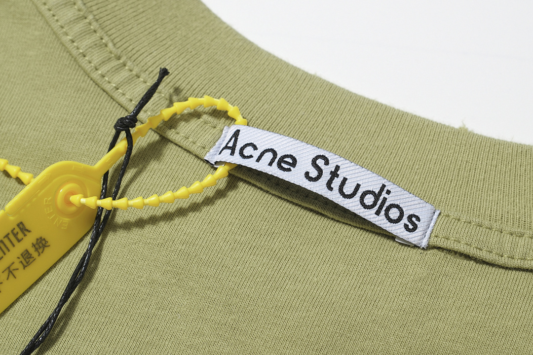 Acne Studios 118 AC LOGO Print Short Sleeve T Pink Floral Grey Black White Red Olive Green Dark Blue Spring Purple S-XL 8026# - Image 79