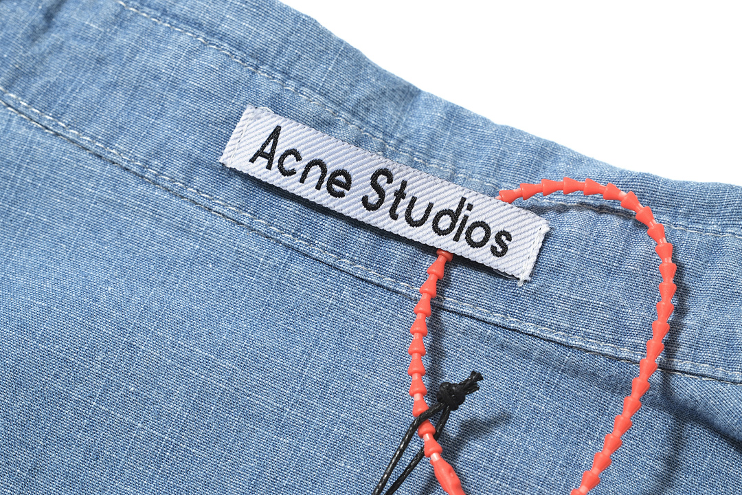 Acne Studios 218 AC LOGO Short Sleeve Water Blue S-XL 3297# - Image 12