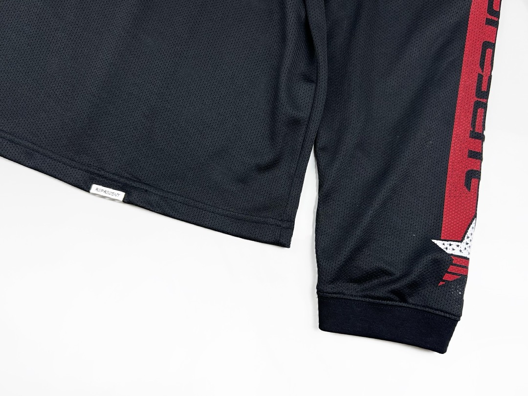 Represent 138 REP Long Sleeve : Black White S M L - Image 9