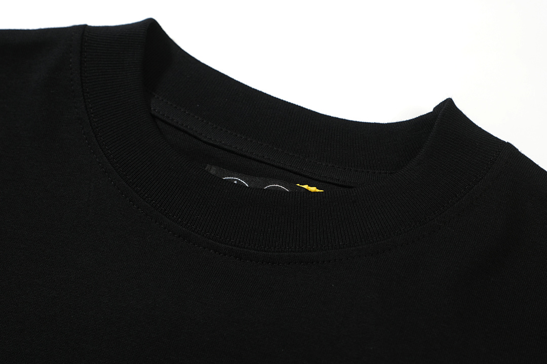 Christian Louboutin 108 THUG CLUB TCM T-SHIRTS LOGO Print Short Sleeve T Black White S-L 8009# - Image 5