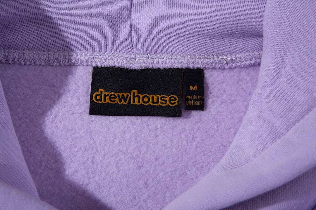 Drew House 228 DREW HOUSE SSENSE Exclusive Painted Mascot Hoodie Collab Limited Embroidered Velvet Black Purple S M L - Image 13