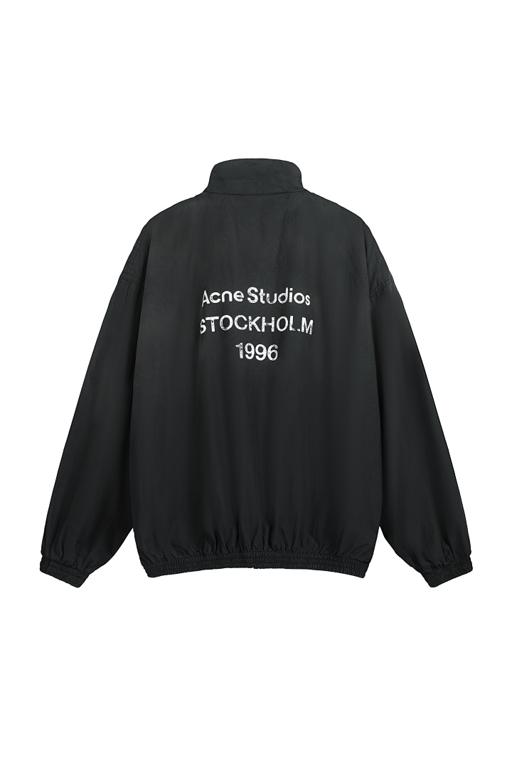 Off-White 288 AC Logo Zipper Jacket Print Wind Black Off White S-XL 3396# - Image 5