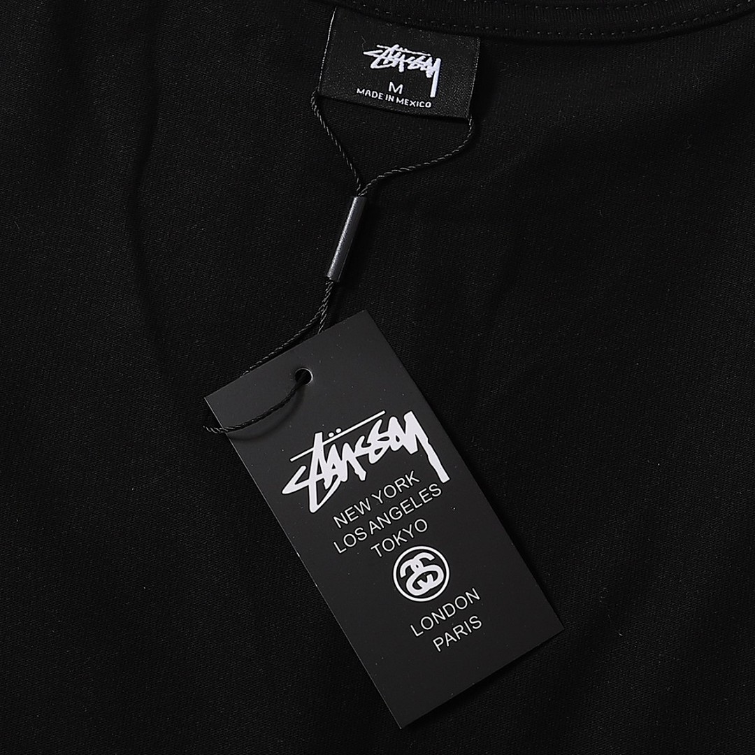 Stussy 98 Stu New Shadow Black ⑧ Print Short Sleeve : White S M L XL X214# - Image 8