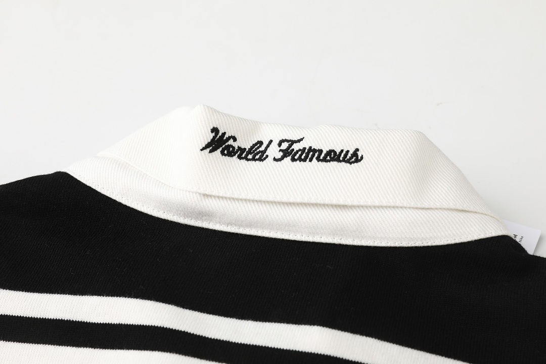 Ralph Lauren 368 Collab SS25 Stripe Rugby Logo Striped Long Sleeve Polo Mens Womens : Black White Red S M L - Image 13