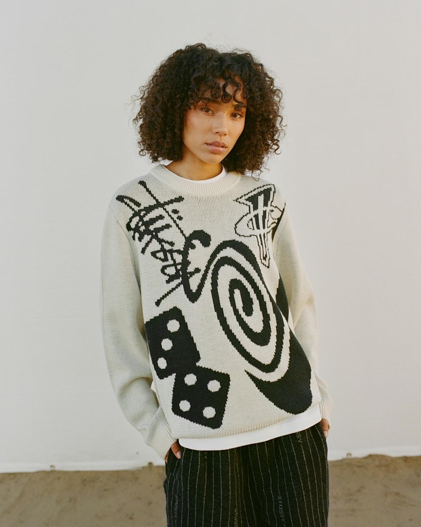 Stussy 228 STU X NK PENNY Collab Logo Collar Fleece : Off White S M L XL Y0797# - Image 9