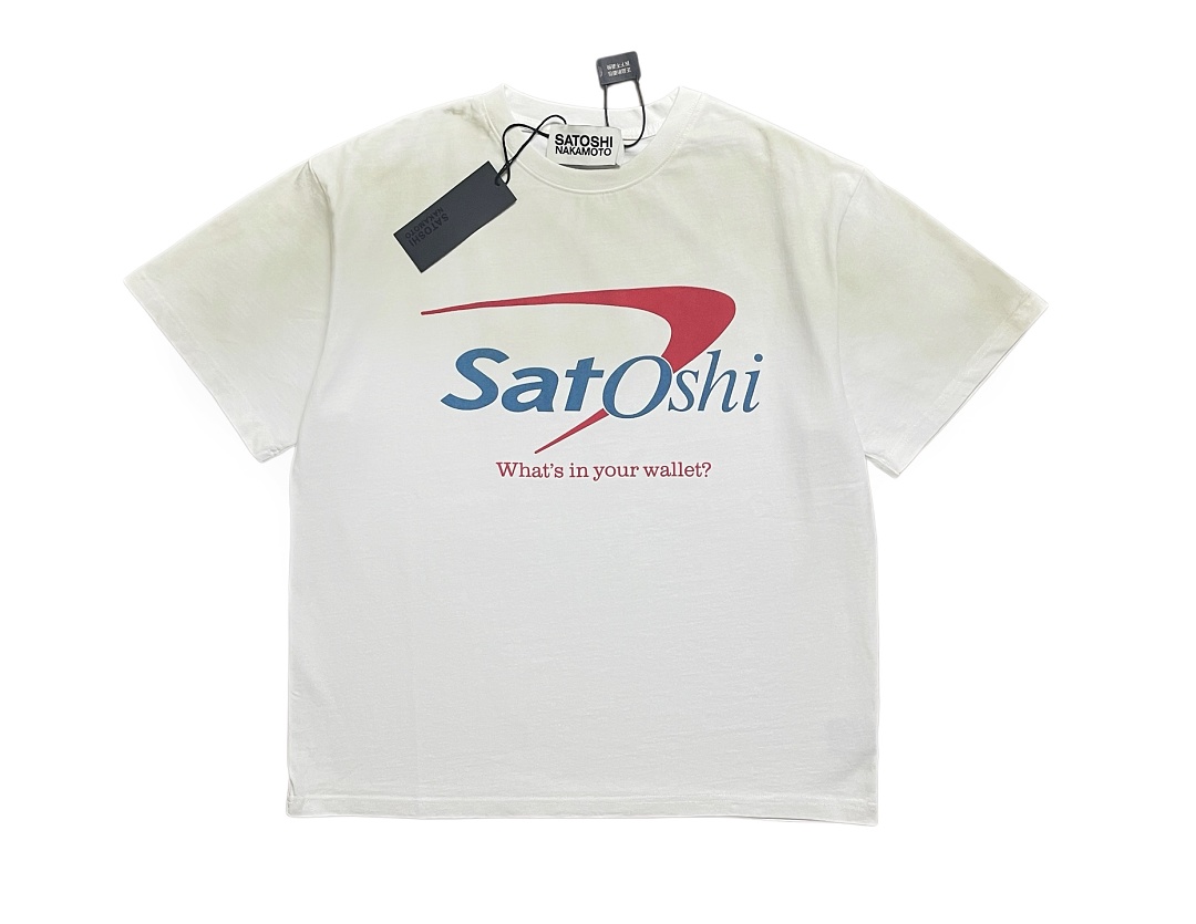 Unbranded 128 Satoshi Nakamoto Vintage Tee T Washed Black S M L - Image 4