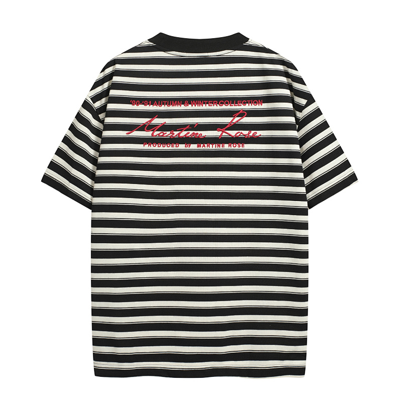 Martine Rose 138 MARTINE ROSE Striped LOGO Short Sleeve T S-XL 8057#