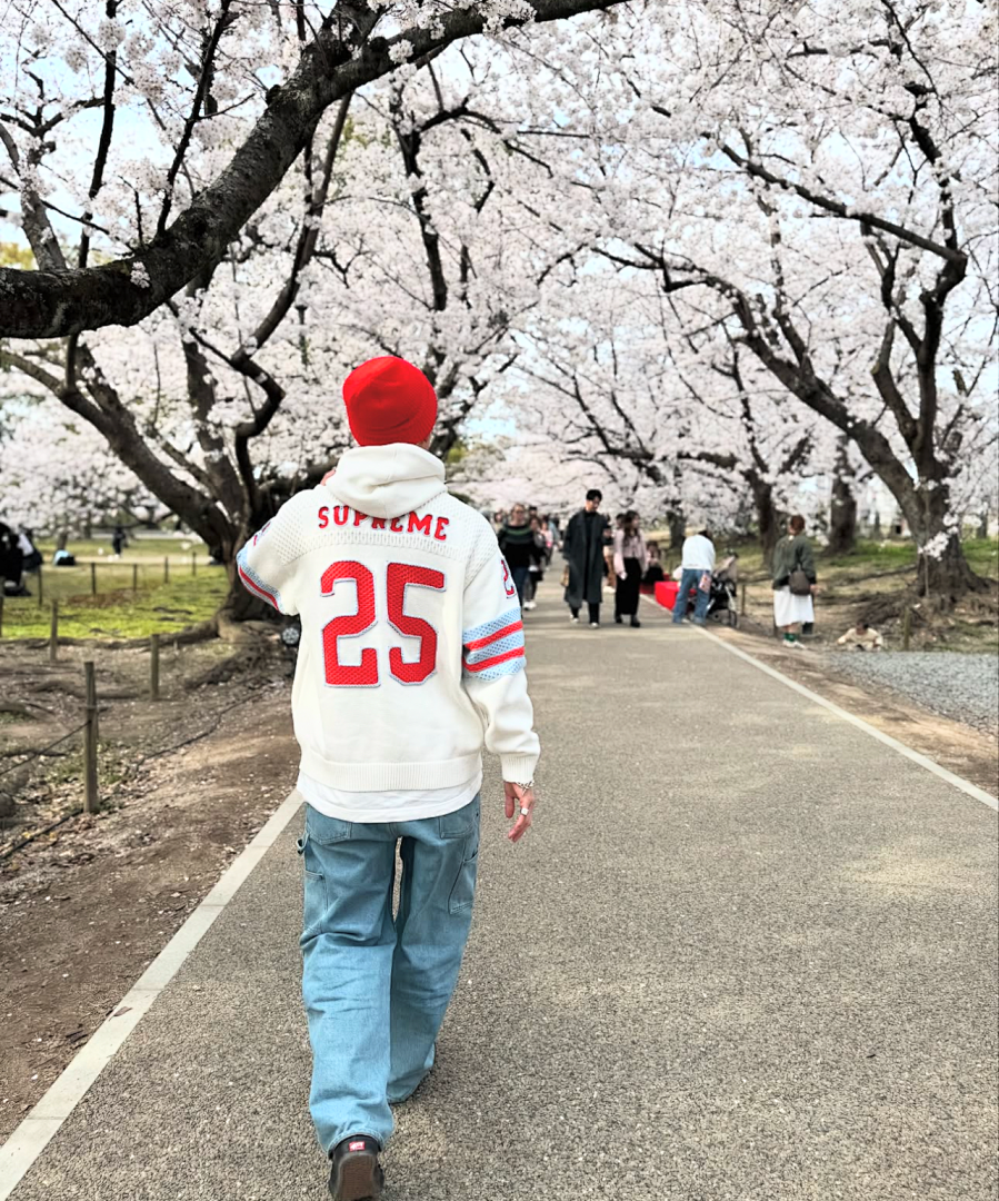Supreme 538 SS25 FOOTBALL HOOD SWEATER Fleece Black White Blue S-XL - Image 74