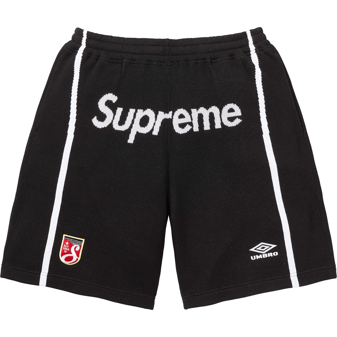 Supreme 288 UMBRO Collab SS25 KNIT SHORTS30 Patchwork Short Quad Black Red Purple Light Blue S-XL - Image 3