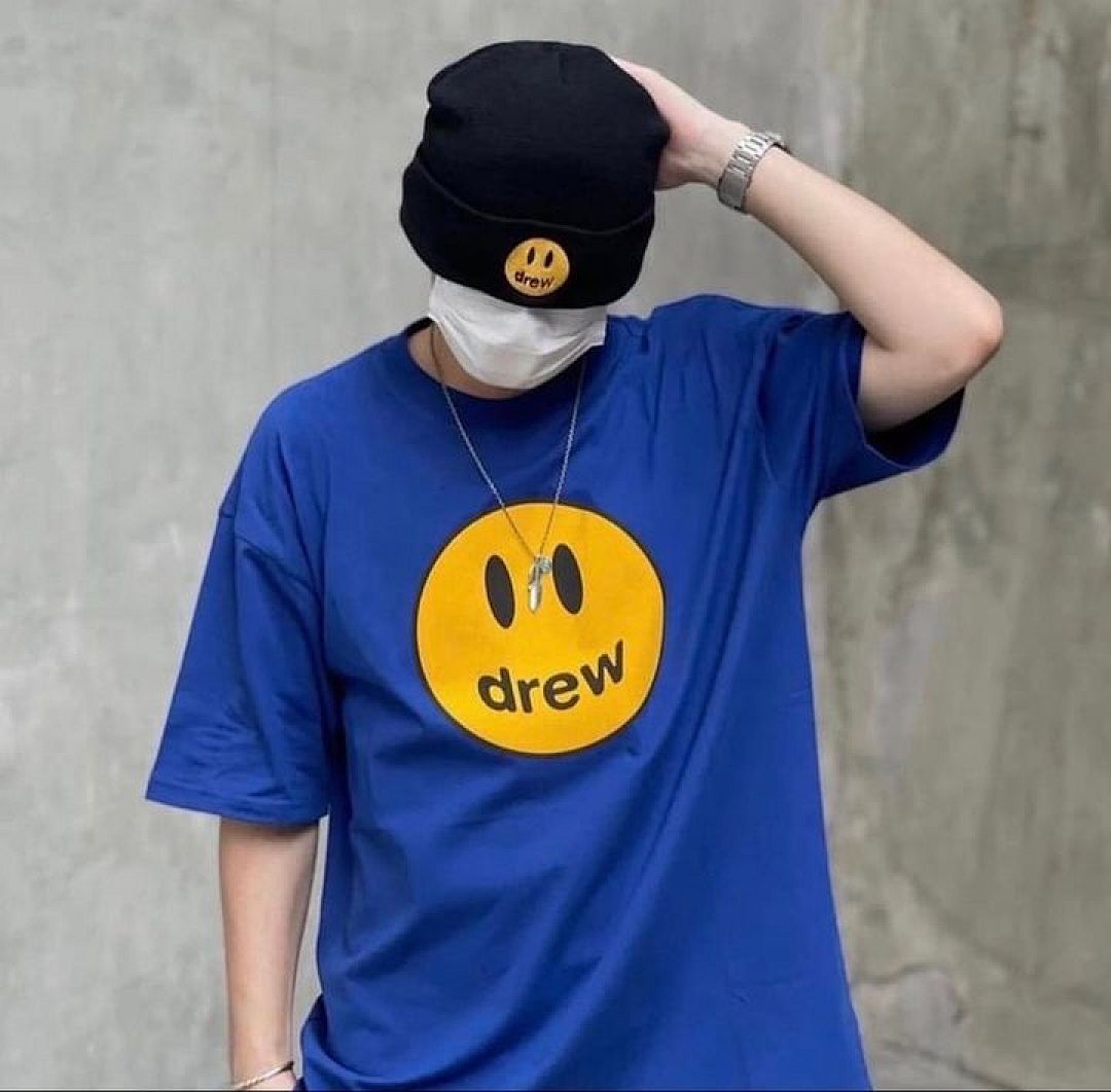 Drew House 108 DREW HOUSE 22FW Mascot Tee LOGO Print Short Sleeve T Cream White Black Red Color Blue Pink Purple S M L - Image 15