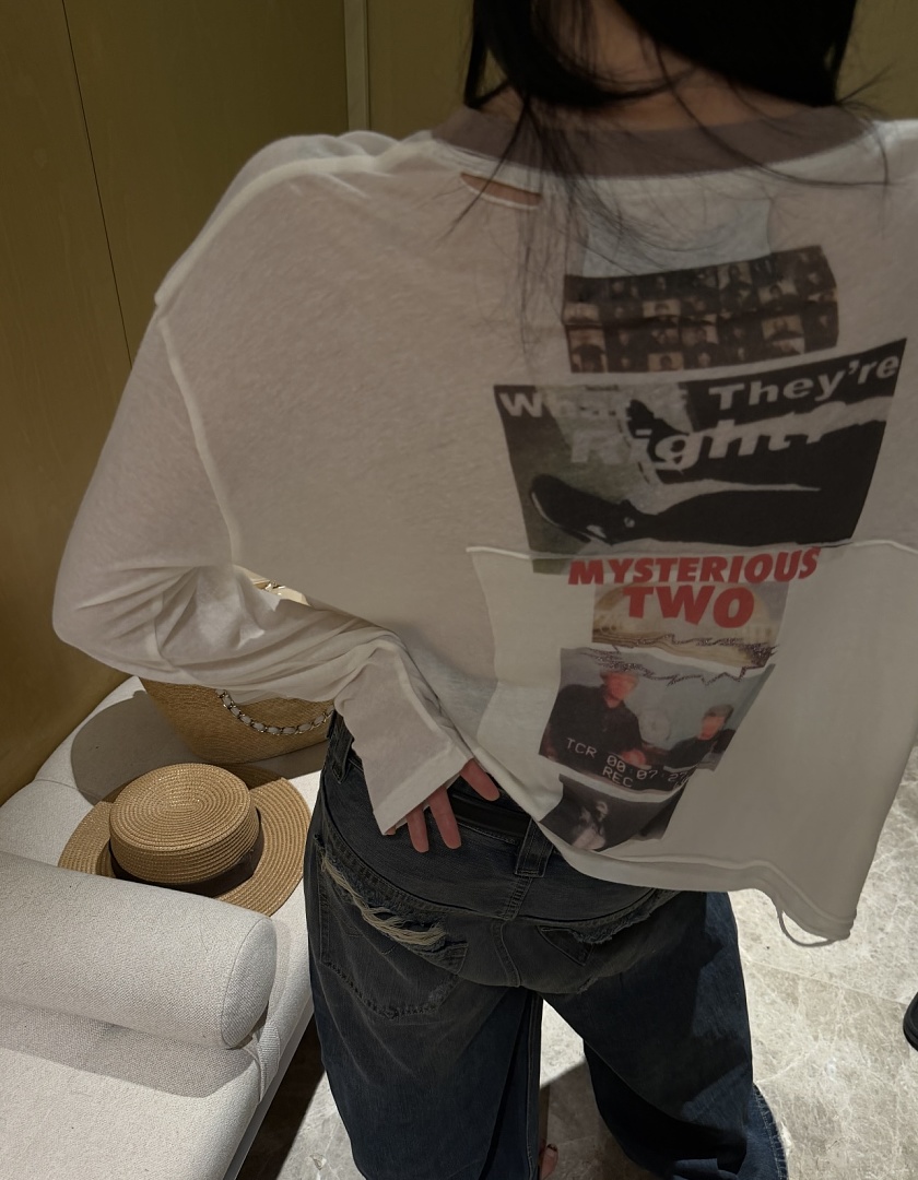 Off-White 148 Paly Hollywood Heavens Gate Ringer Long-Sleeve Tee FEZ Long Sleeve T : Off White S M L - Image 17