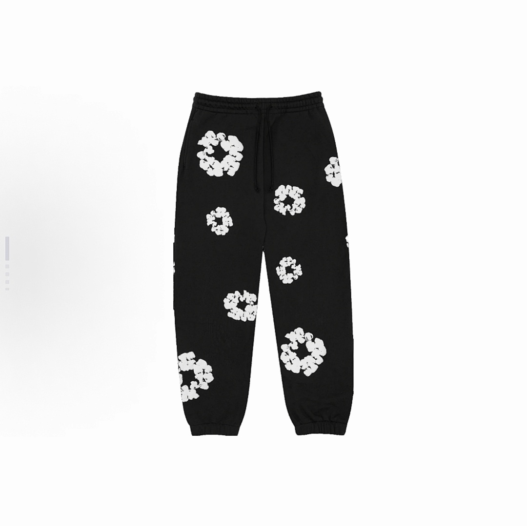 Unbranded 318 TOP Stock X Cactus Denim Tears Wreath Sweatpants460 100% Solid Cotton Mens Womens Black Grey Blue S-XL - Image 19