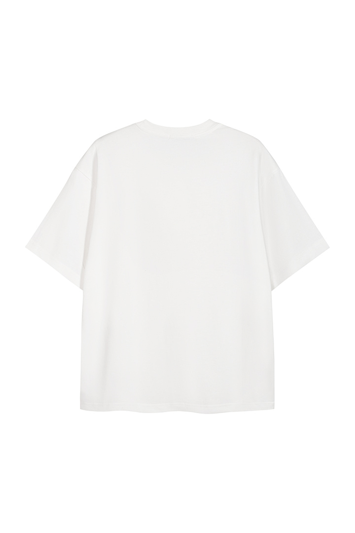 Unbranded 108 JIL Wind Small Logo Print Short Sleeve T White S-L J9892# - Image 3