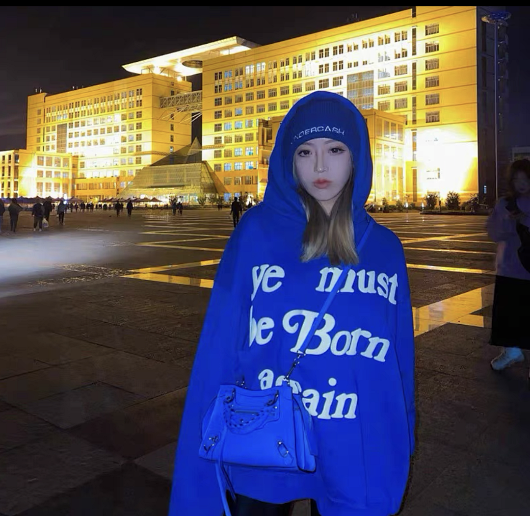 Unbranded 218 CPFM YE MUST BE BORN AGAIN HOODIE Velvet : Black Brown Dark Grey Ink Green Color Blue Yellow Bright Red Orange Purple S M L - Image 28